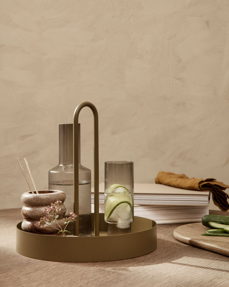 【fermliving】Ripple Long Drink Glasses - Set of 4/リップルロングドリンクグラス