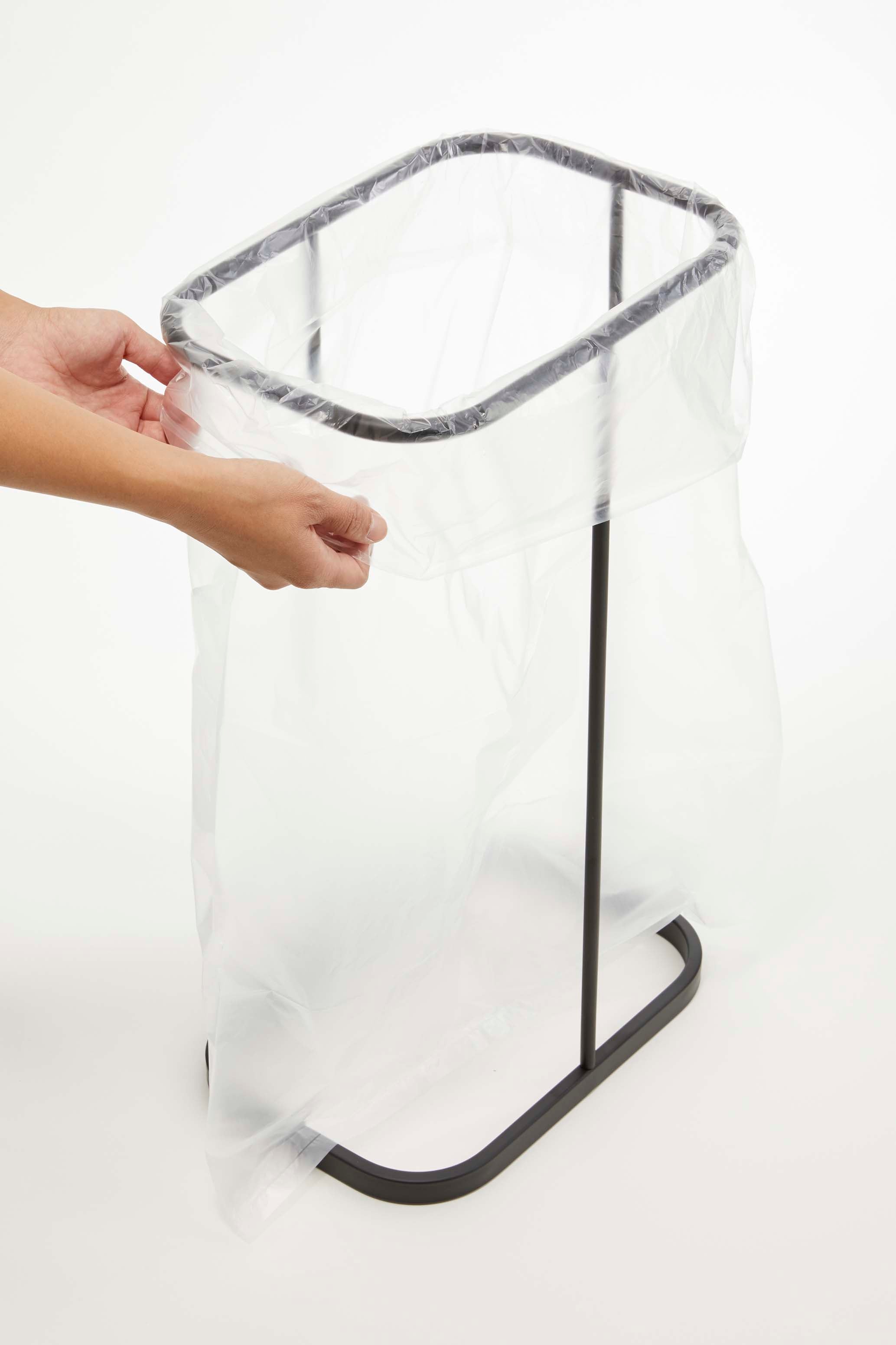 【LUCE】横開き分別ゴミ袋ホルダー ふた付き45L